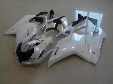 Bianco Perla Nero Banda Carene Ducati 848 1098 1198 07-14