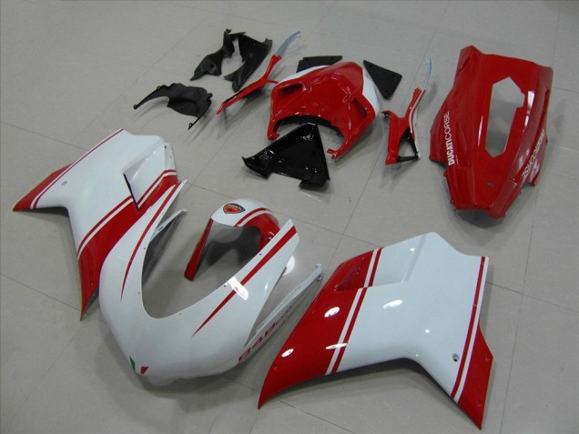 Bianco & Rosso Corsa Versione Carene Ducati 848 1098 1198 07-14