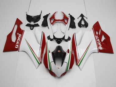 Bianco Rosso Kits Carenatura Iniezione Ducati 1199 11-14