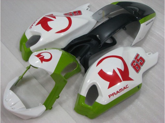 Bianco Rosso PRAMAC 65 Carene Ducati Monster 696 08-12