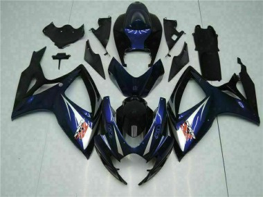 Nero Blu Kits Carenatura Completo ABS GSXR 600 / 750 K6 06-07