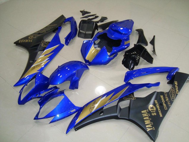 Nero Blu con Oro Adesivo Kit Carena & Plastica R6 06-07