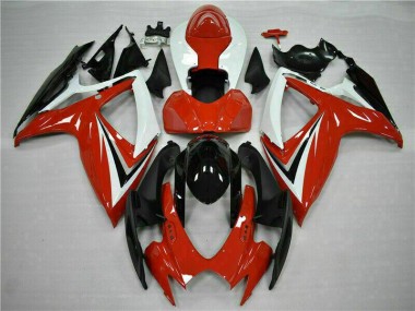 Rosso Bianco ABS Plastica & Carena GSXR 600 / 750 K6 06-07