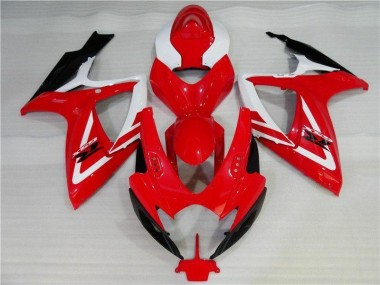 Rosso Bianco Kits Carenatura Iniezione GSXR 600 / 750 K6 06-07