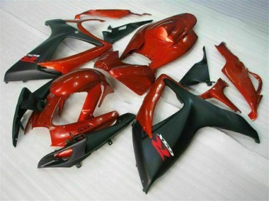 Rosso Nero Kit Carenatura Iniezione GSXR 600 / 750 K6 06-07