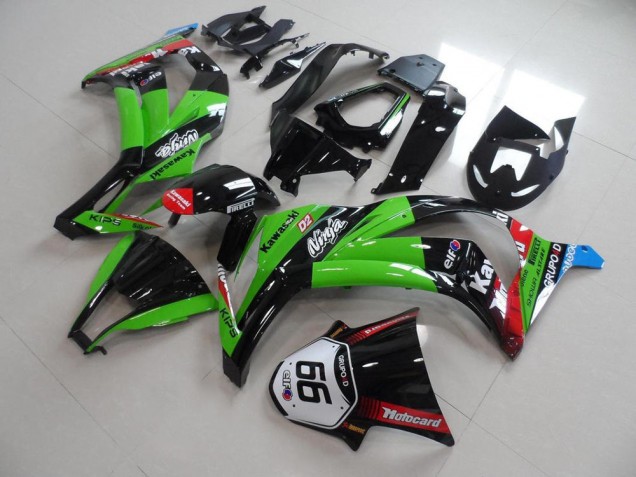 Verde Nero con Numero 66 Carene ZX10R 11-15